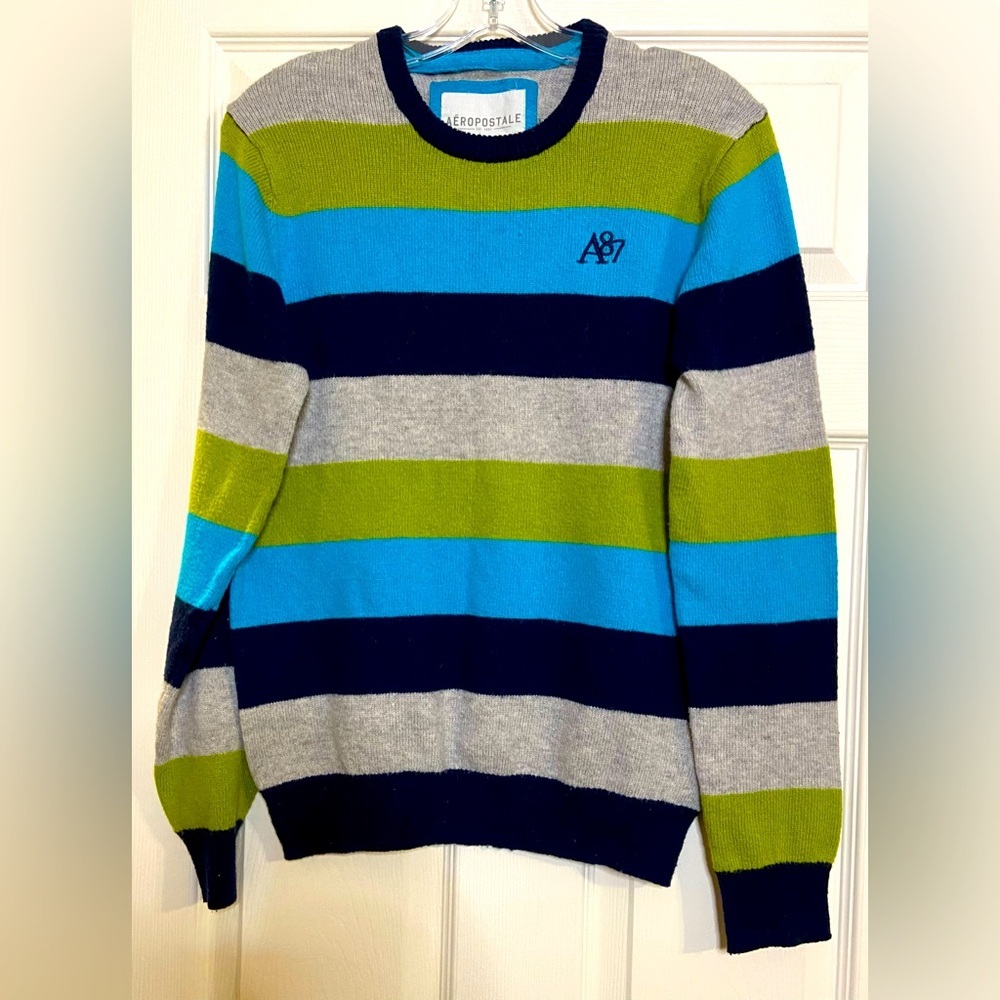 Aeropostale Multicolored Long Sleeve Pullover Sweater Men’s Sz M